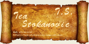Tea Stokanović vizit kartica